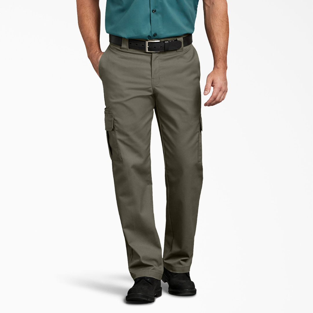 Dickies Cargo FLEX Regular Fit Straight Leg Pants (Moss Green)