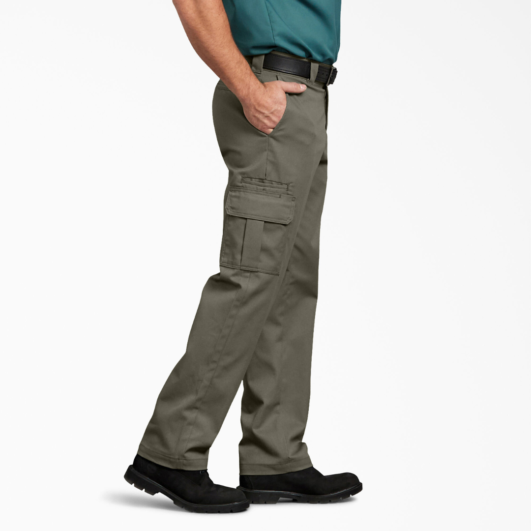 Dickies Cargo FLEX Regular Fit Straight Leg Pants (Moss Green)