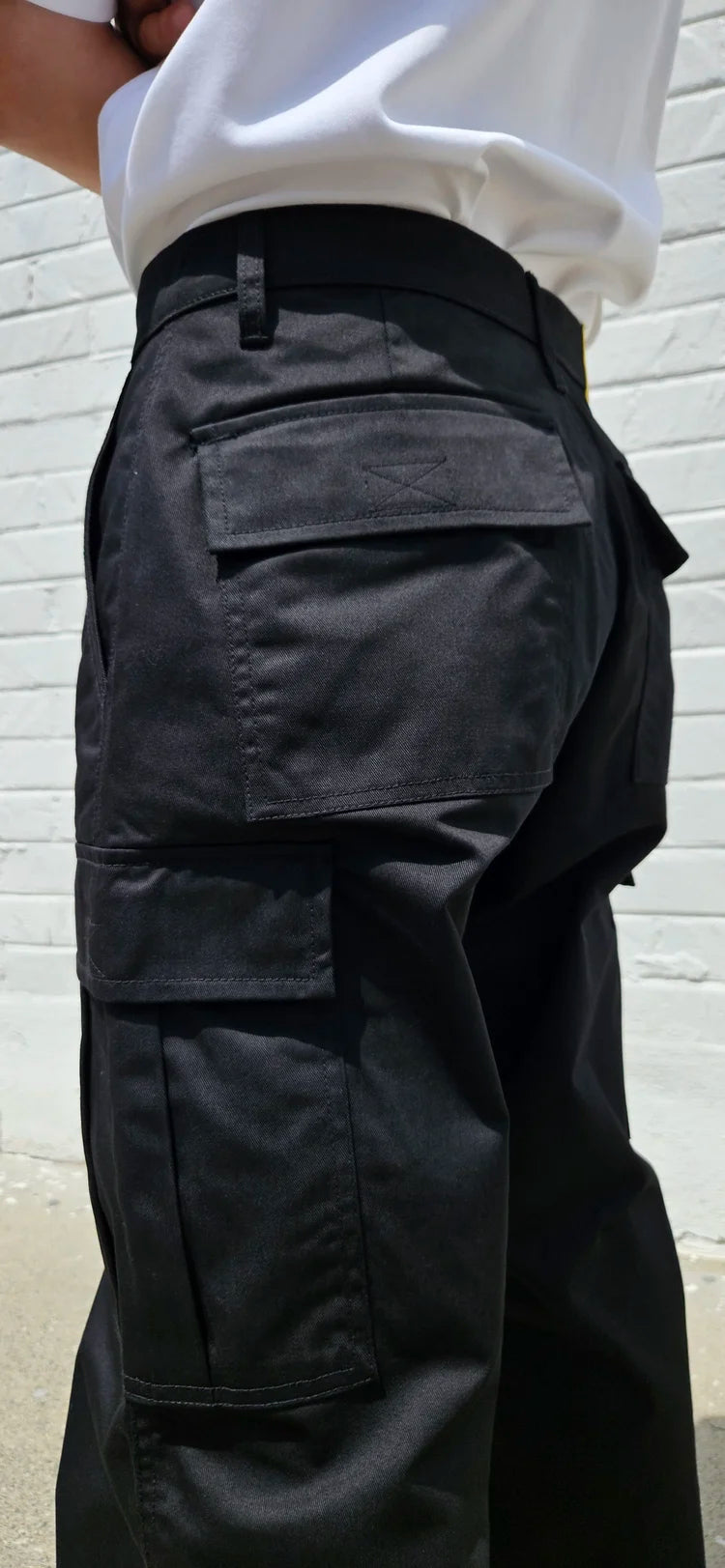 Neo Blue Baggy Cargo Pants Twill Black #6801