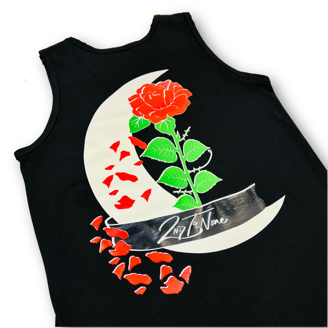2nd To None Moon Rose Glow In The Dark Tank Top (Black)