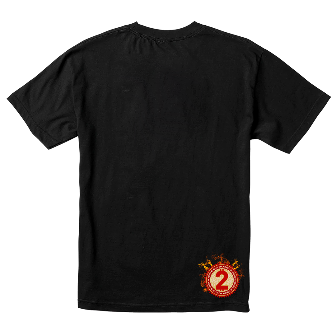 2nd To None Flaming Skull and Roses Tee (+4 colors)