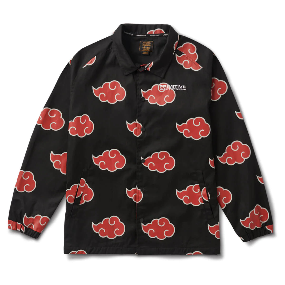 Primitive x Naruto Akatsuki Coach Jacket Black