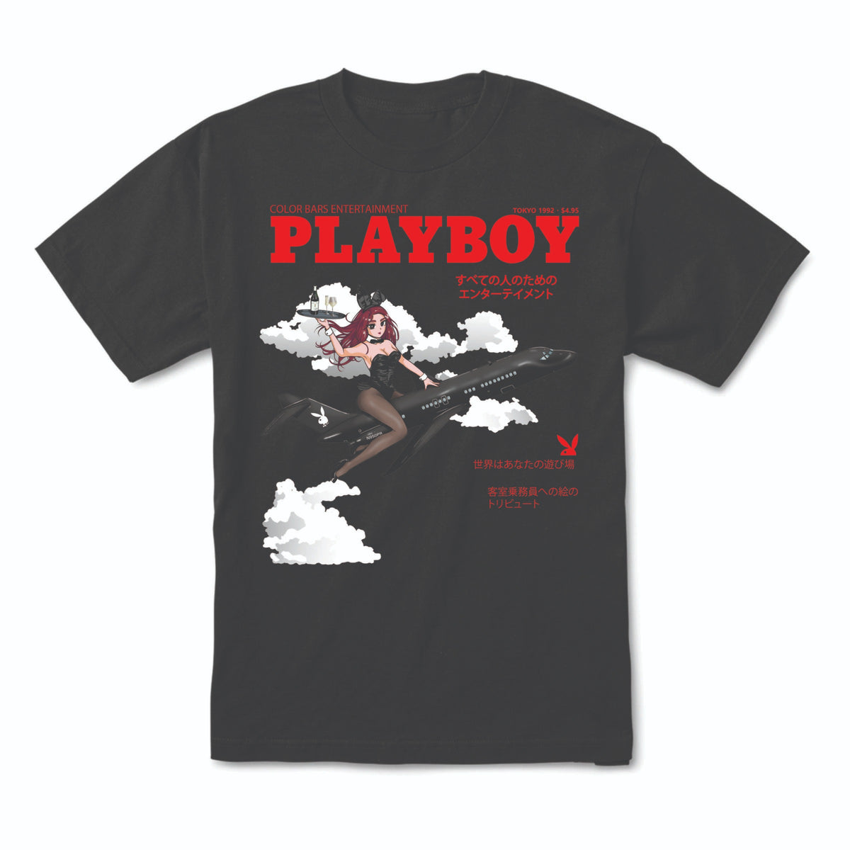 Color Bars x Playboy- Take Flight Tee (Black)
