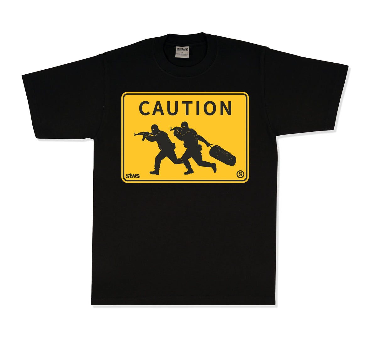 Streetwise Caution Tee (Black)