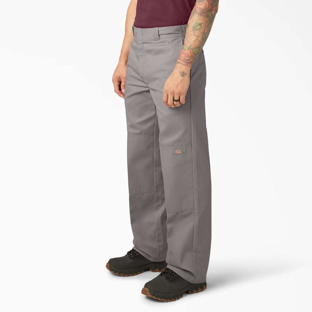 Dickies Loose Fit Double Knee Work Pants (Silver)