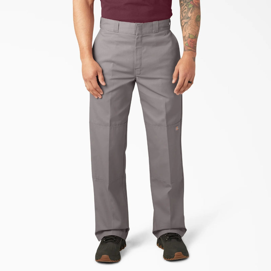 Dickies Loose Fit Double Knee Work Pants (Silver)