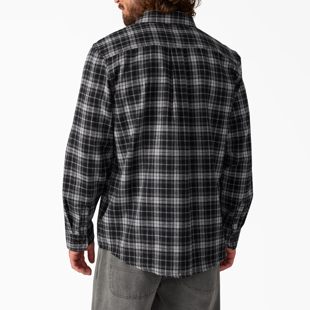 Dickies Long Sleeve Work Shirt Flannel (Black)