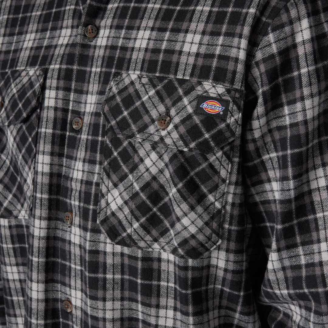 Dickies Long Sleeve Work Shirt Flannel (Black)