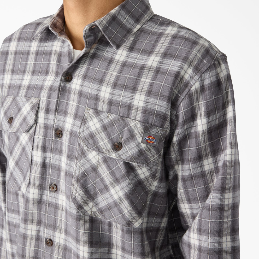 Dickies Long Sleeve Work Shirt Flannel (December Sky)