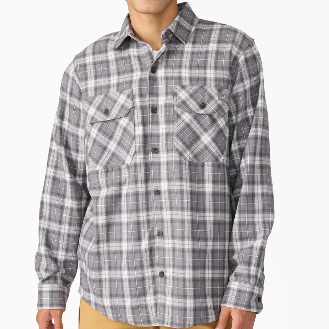 Dickies Long Sleeve Work Shirt Flannel (December Sky)