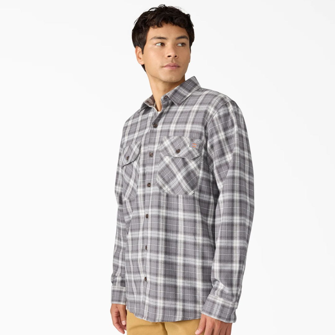 Dickies Long Sleeve Work Shirt Flannel (December Sky)
