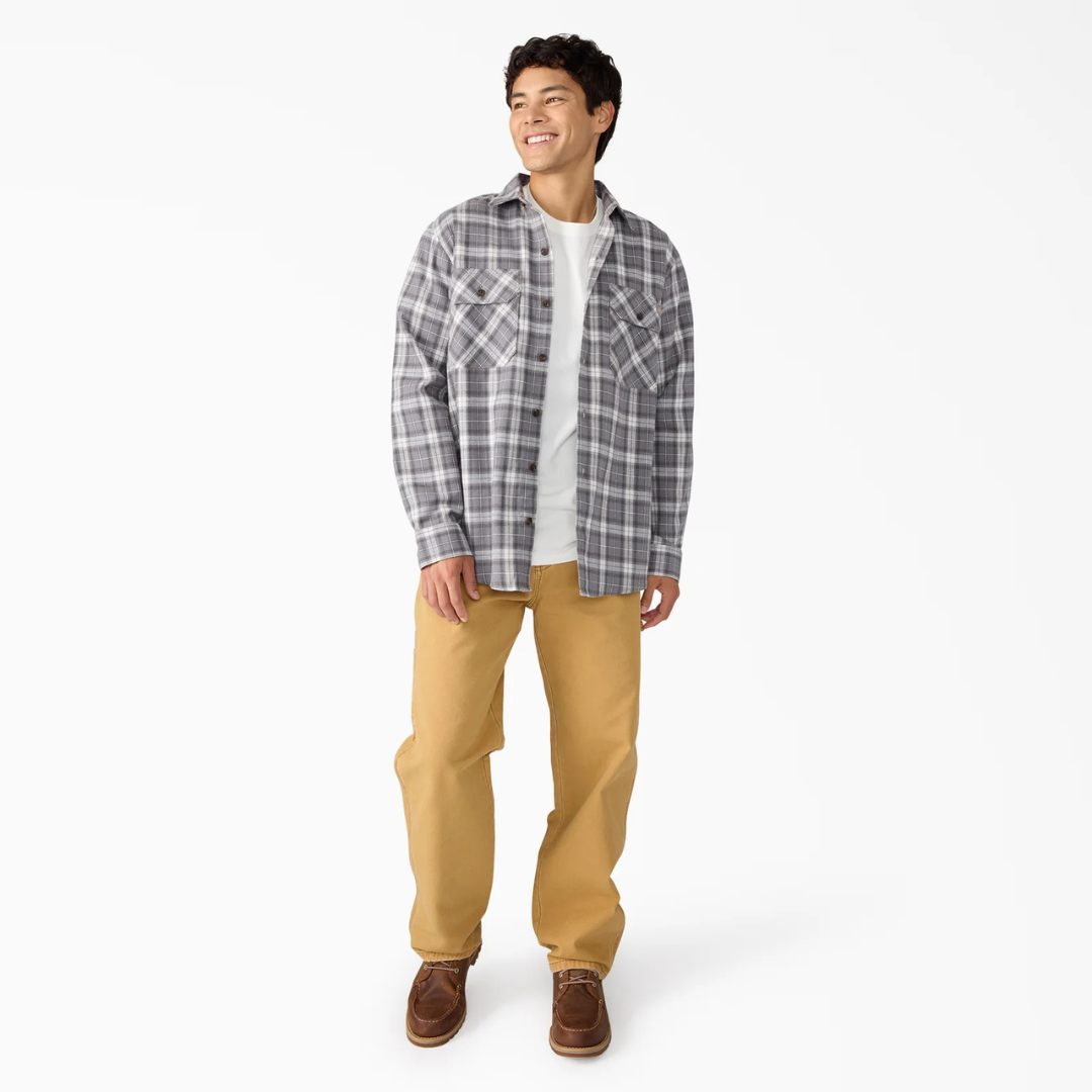 Dickies Long Sleeve Work Shirt Flannel (December Sky)