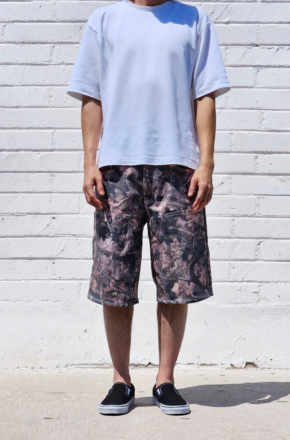 Neo Blue Baggy Double Knee Hunting Camo Shorts