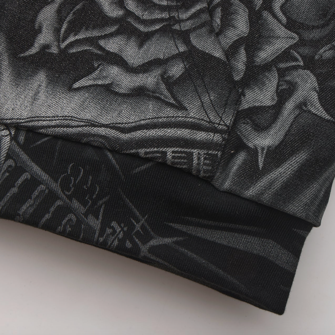 FB County Inked Up Cozy Denim Jacket (Black)