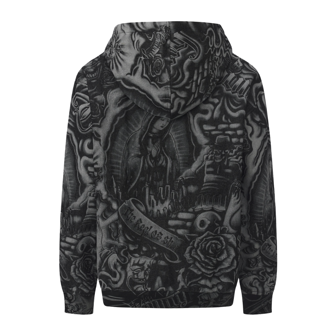 FB County Inked Up Cozy Denim Jacket (Black)