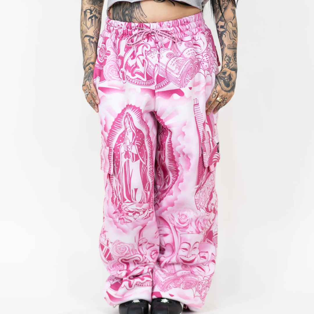 FB County Tatted Graffiti Sweatpant (Pink)