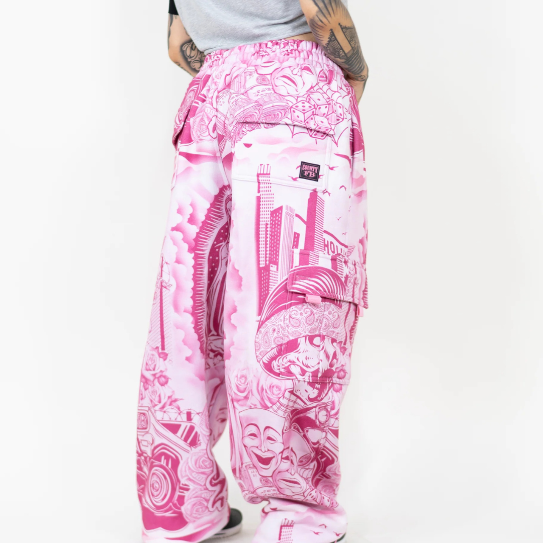FB County Tatted Graffiti Sweatpant (Pink)
