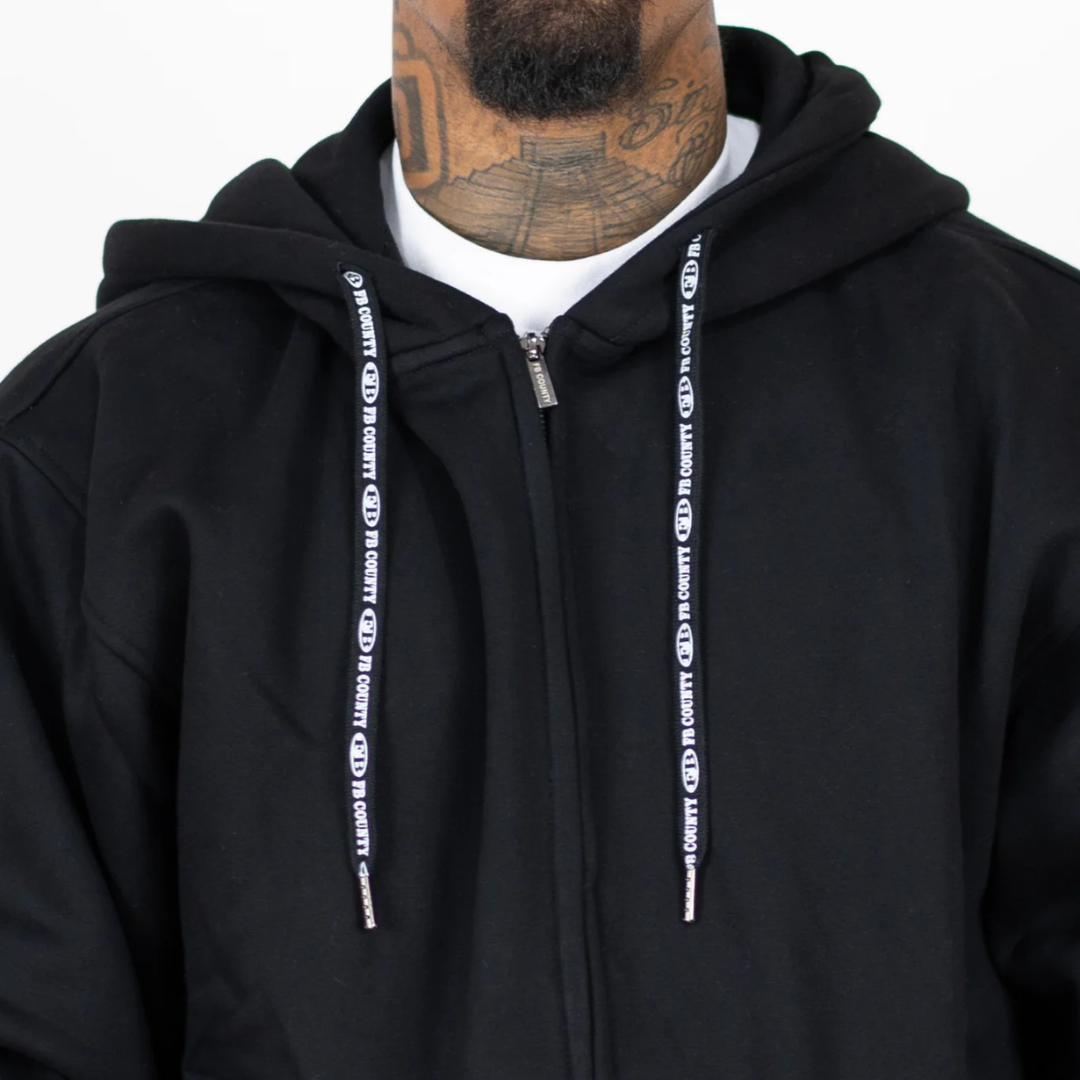 FB County Heavyweight Zip-Up Hoodie (Black)