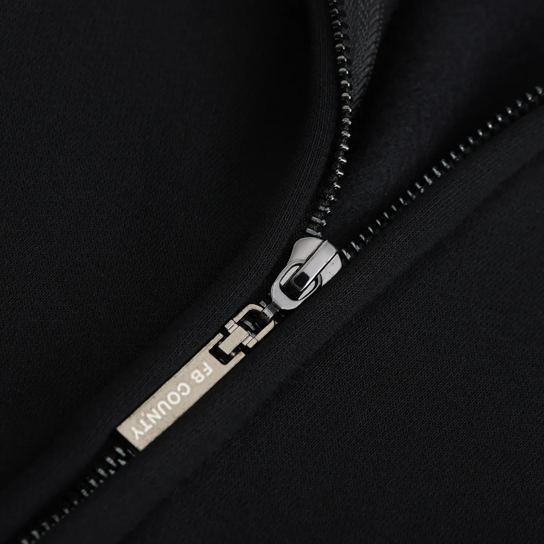 FB County Heavyweight Zip-Up Hoodie (Black)