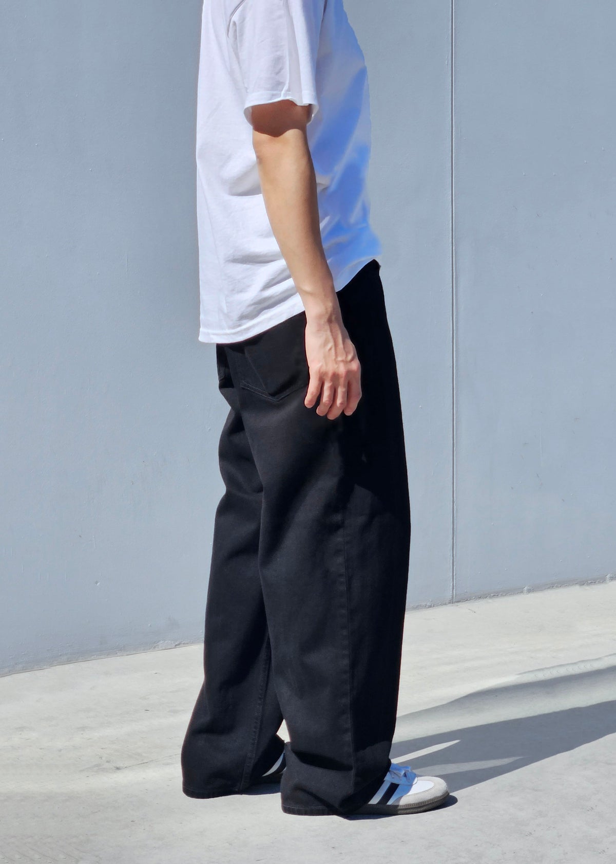 Neo Blue Black Baggy Skate Jeans (NX-521)