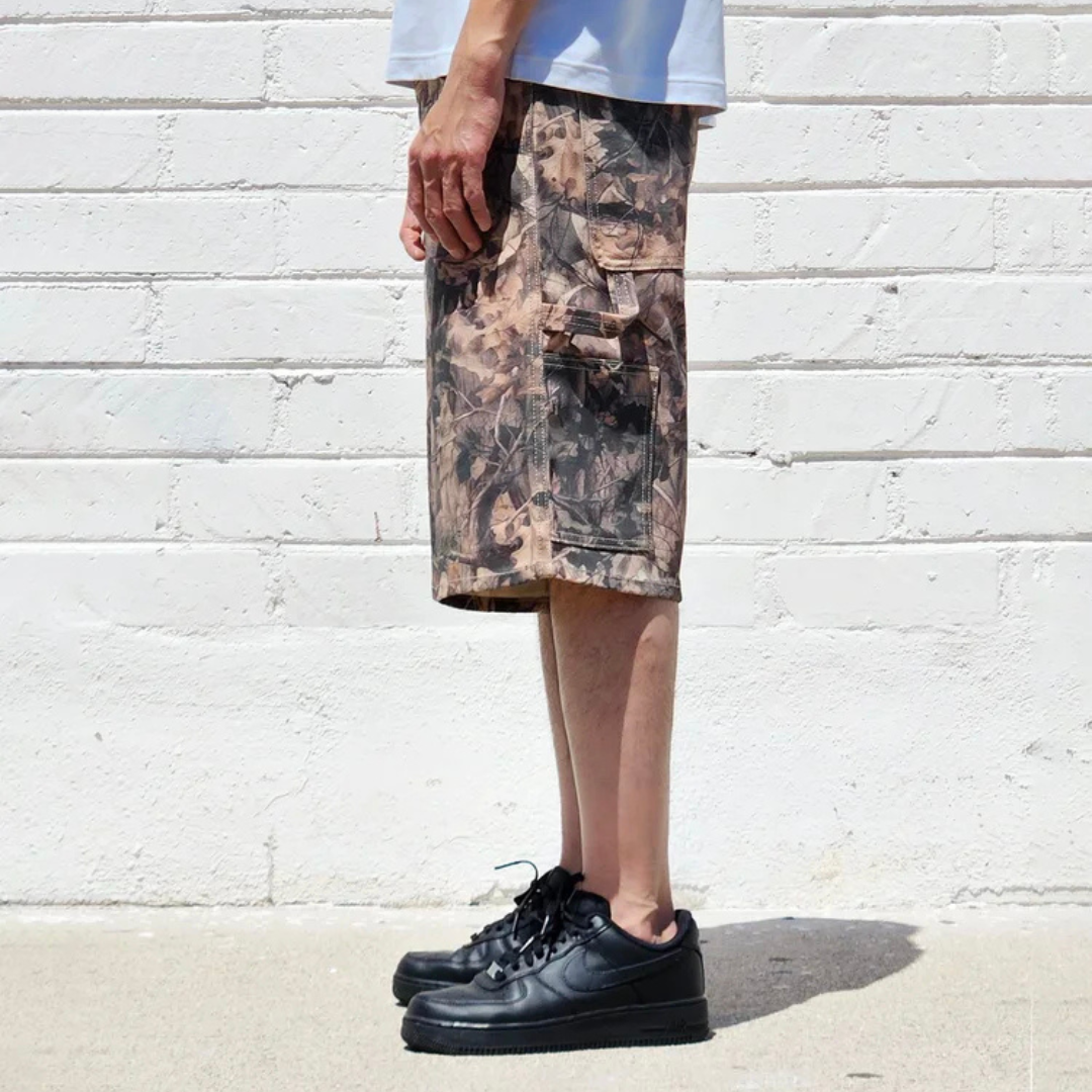 Neo Blue Baggy Carpenter Shorts Hunting Camo #1612