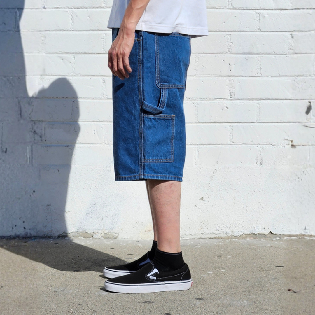 Neo Blue Baggy Carpenter Shorts (Medium Blue 1606)