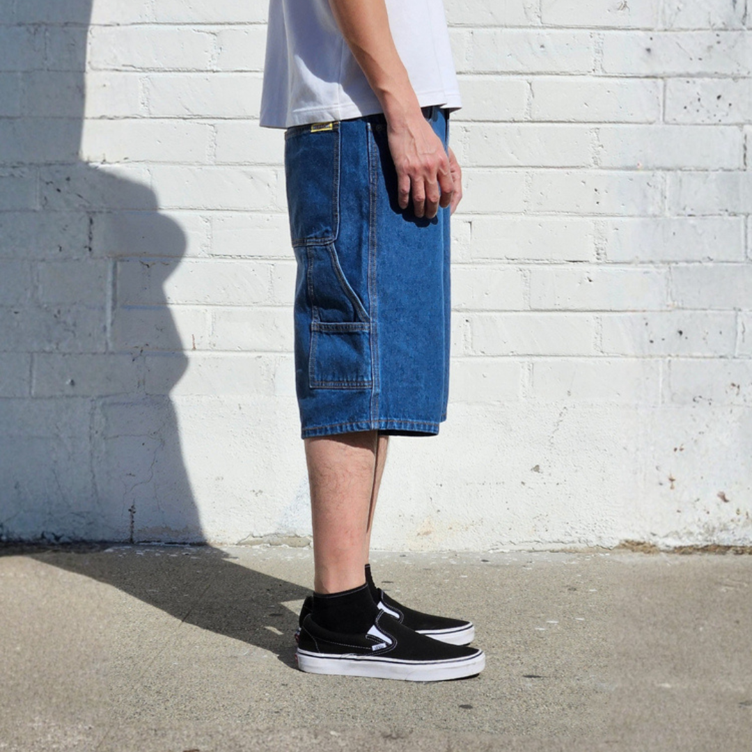 Neo Blue Baggy Carpenter Shorts (Medium Blue 1606)
