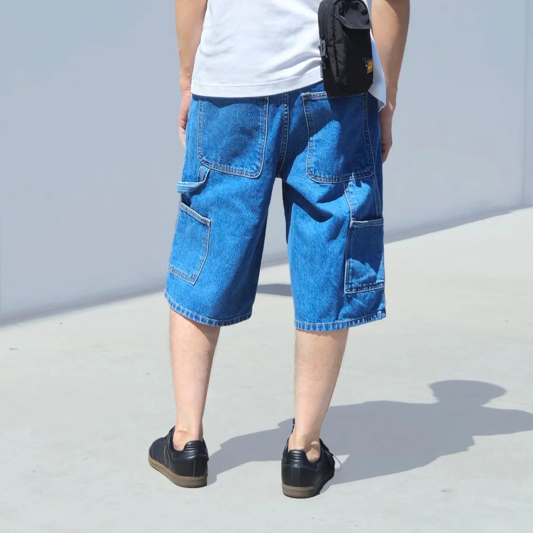 Neo Blue Baggy Carpenter Shorts (Medium Blue 1606)