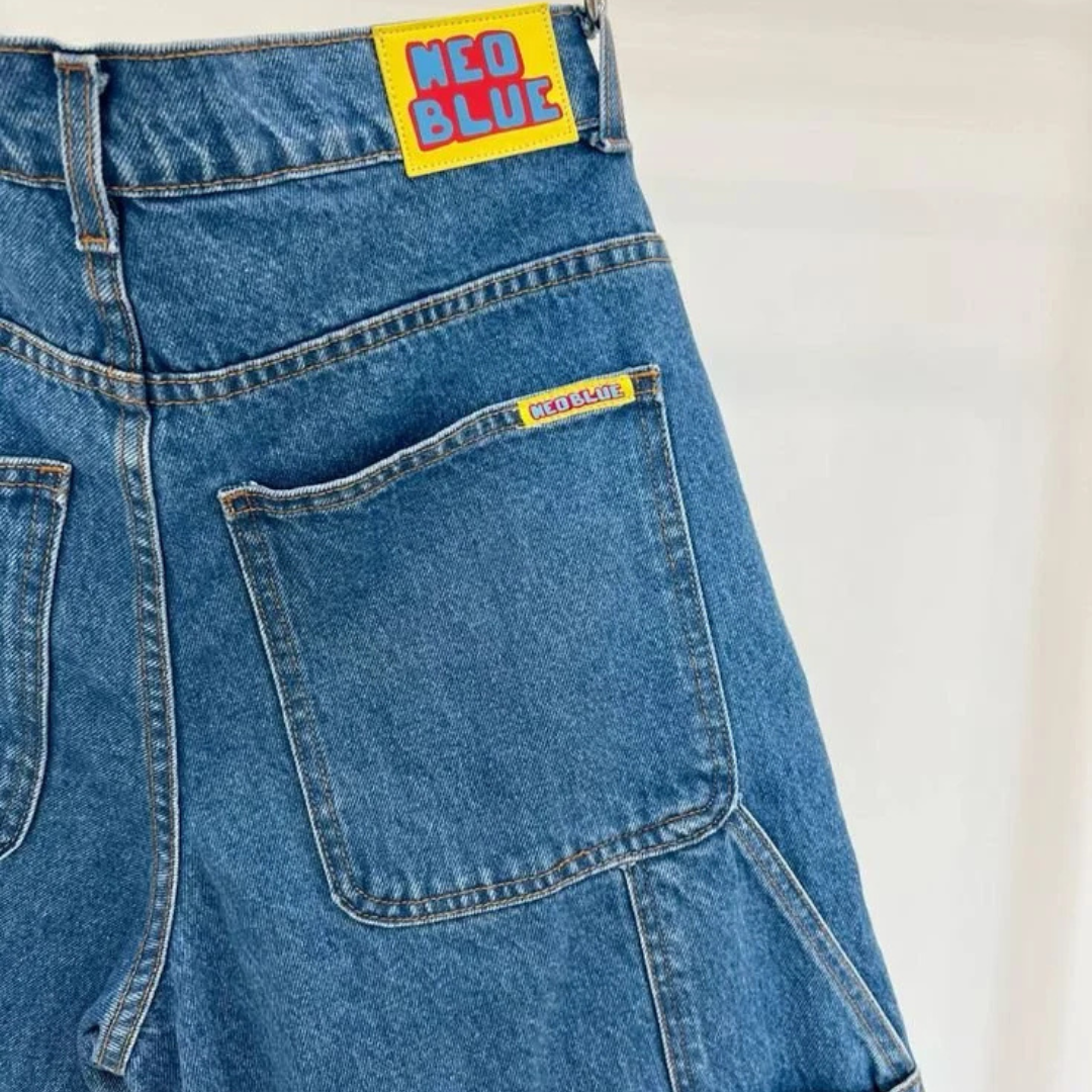 Neo Blue Baggy Carpenter Shorts (Medium Blue 1606)