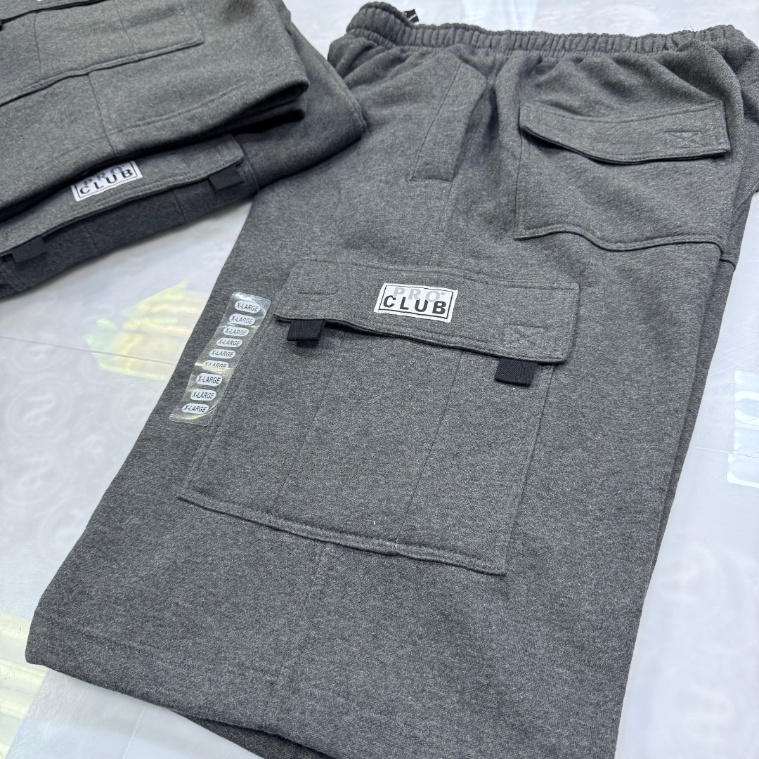 Pro Club Men's Fleece Cargo Shorts (+3 colors)