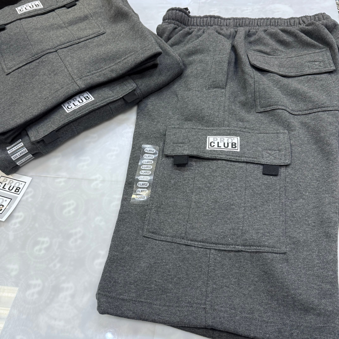Pro Club Men's Fleece Cargo Shorts (+3 colors)