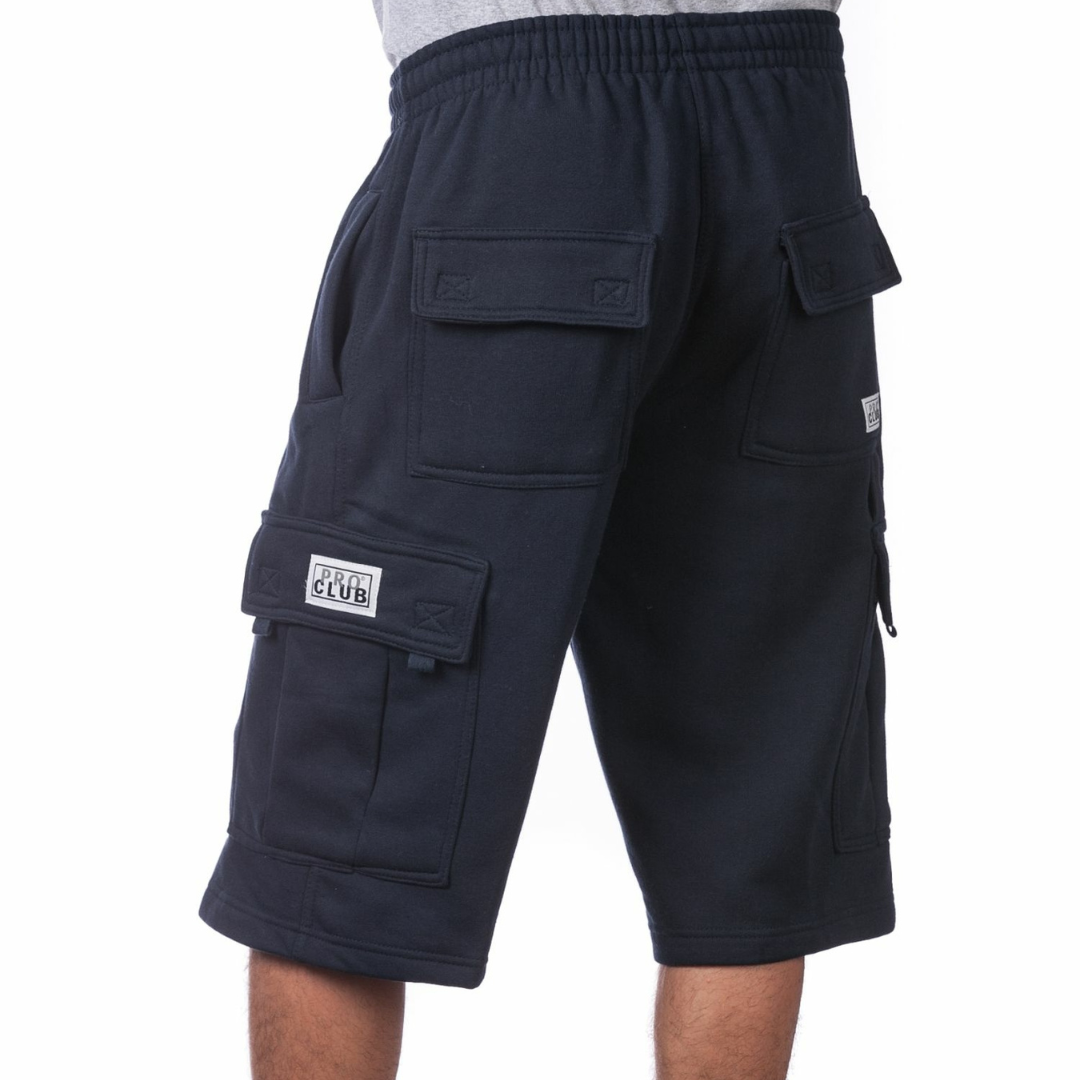 Pro Club Men's Fleece Cargo Shorts (+4 colors)