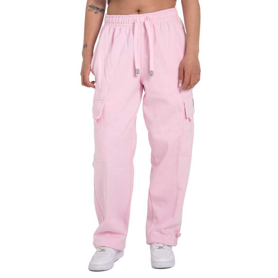 Pro Club Men's Heavyweight Fleece Cargo Pants (Light Pink)