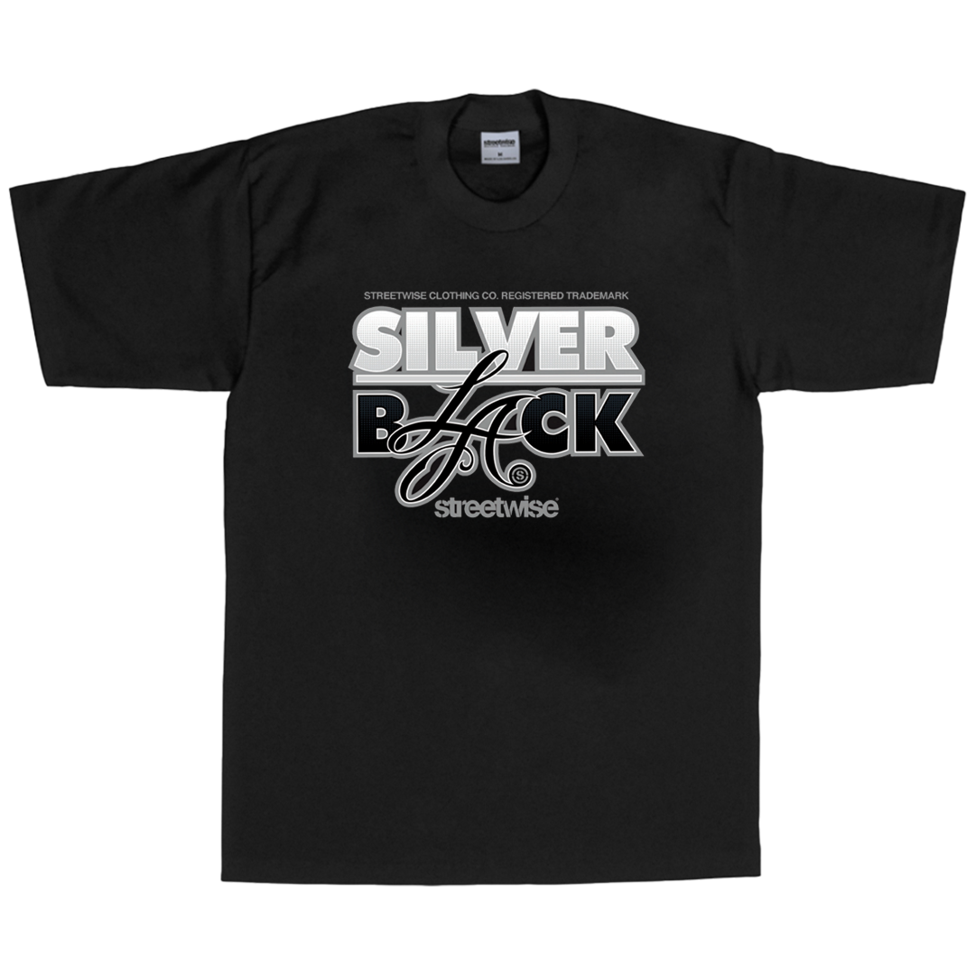 Streetwise Silver & Black Tee (Black)