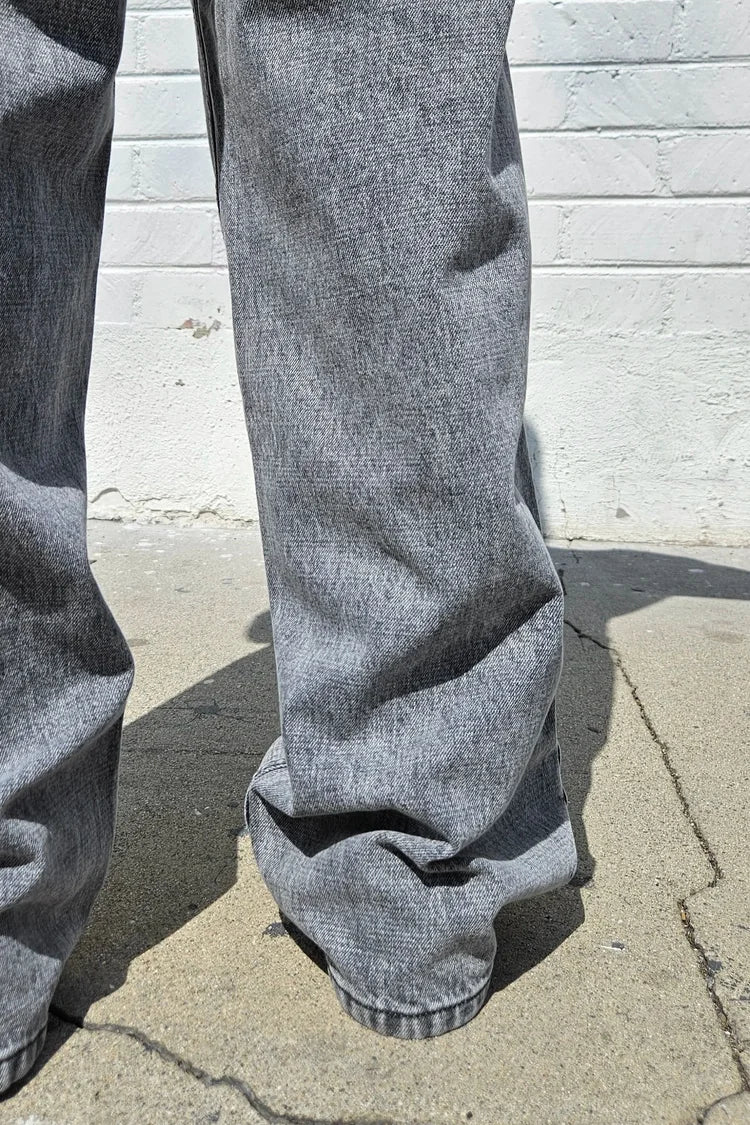 Neo Blue Nx-526 Acid Black Baggy Jeans
