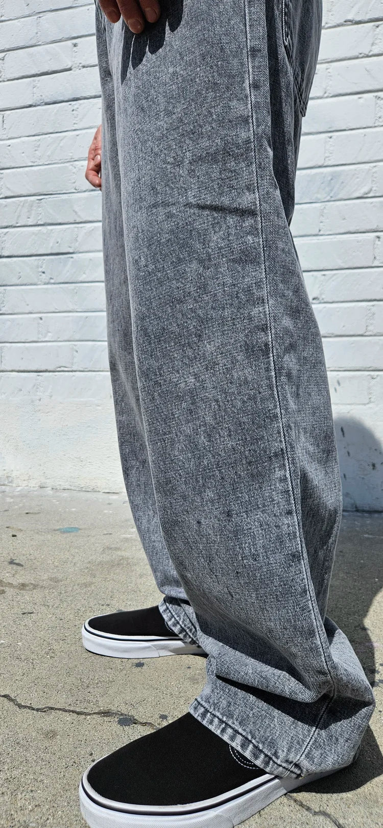 Neo Blue Nx-526 Acid Black Baggy Jeans