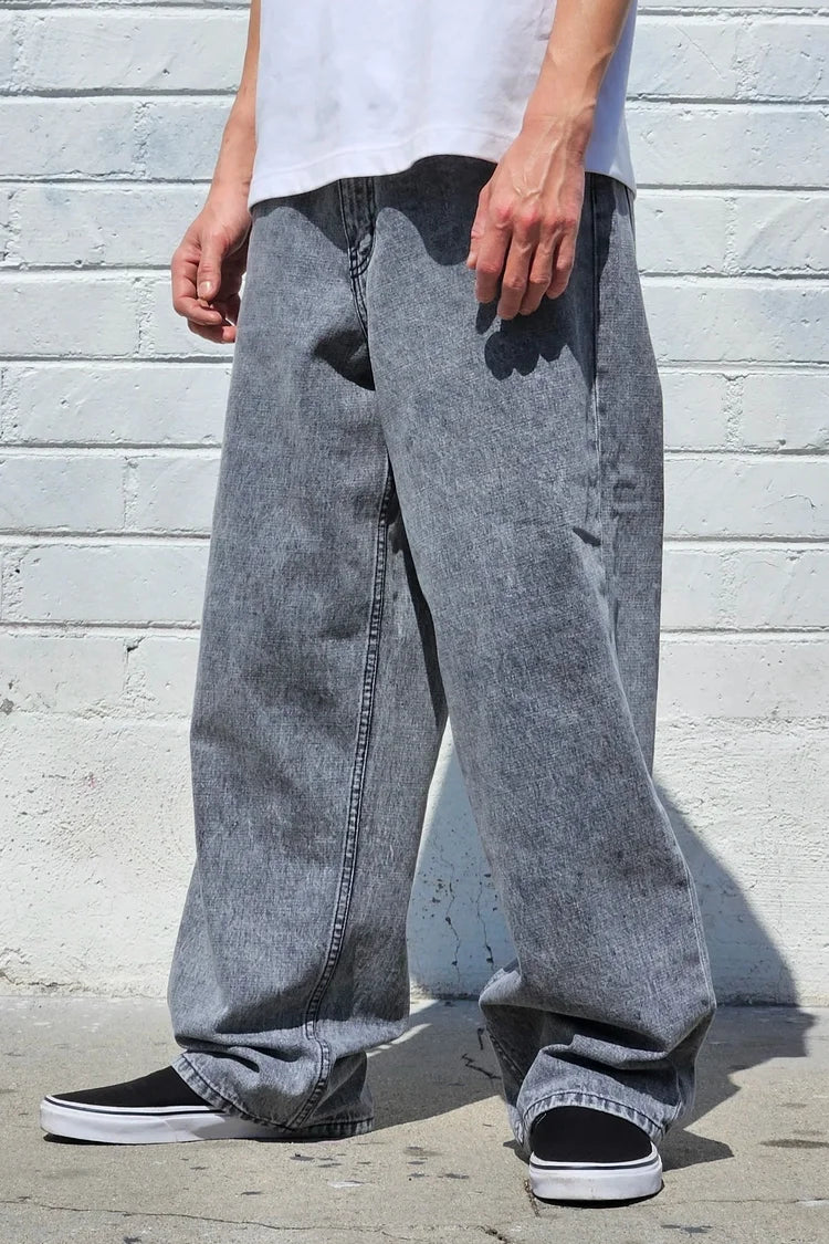 Neo Blue Nx-526 Acid Black Baggy Jeans