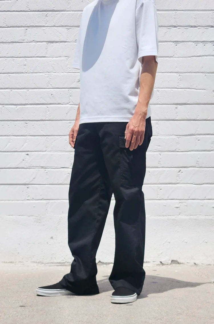Neo Blue Baggy Cargo Pants Twill Black #6801