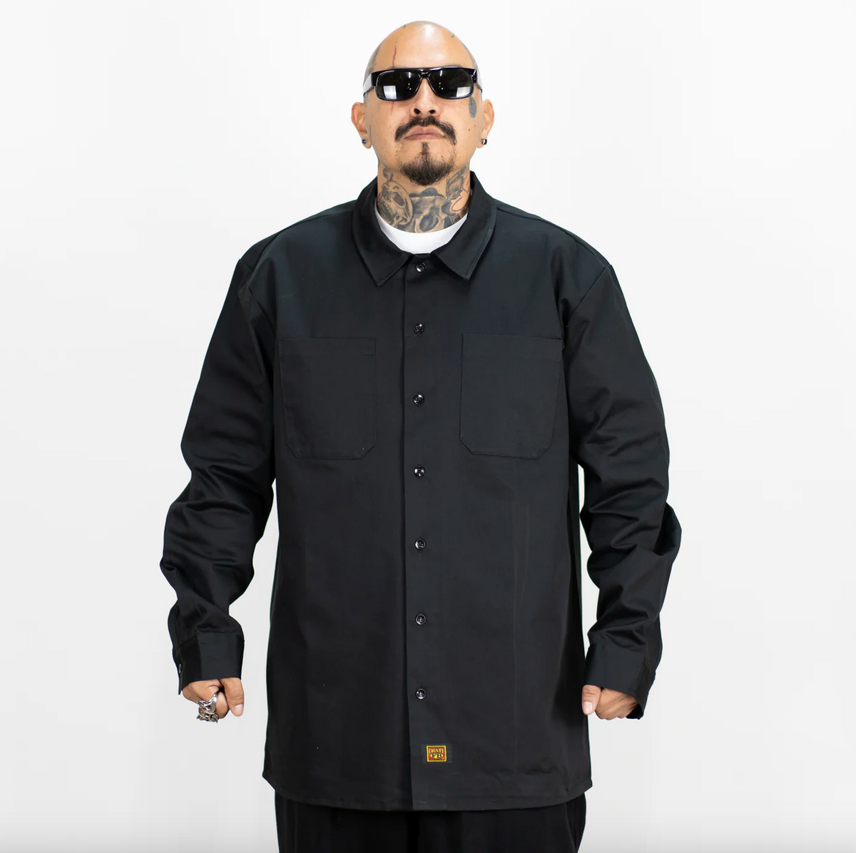 FB County Heavyweight Long Sleeve Kackies Work Shirt (Black)