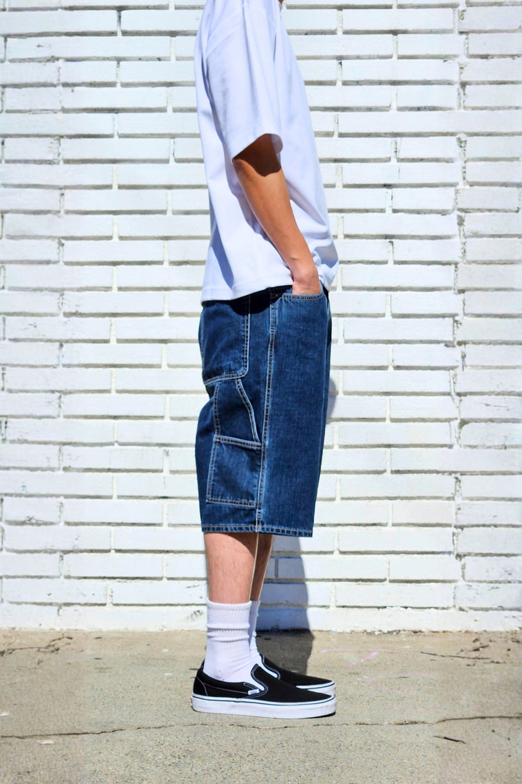 Neo Blue Baggy Carpenter Shorts (Wash Granite Blue-1609)