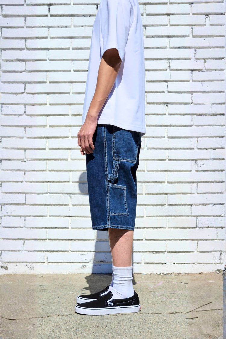 Neo Blue Baggy Carpenter Shorts (Wash Granite Blue-1609)