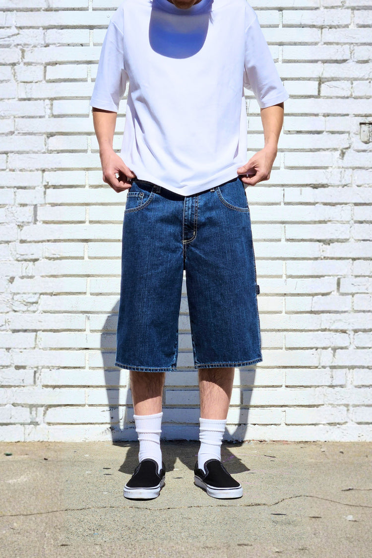 Neo Blue Baggy Carpenter Shorts (Wash Granite Blue-1609)