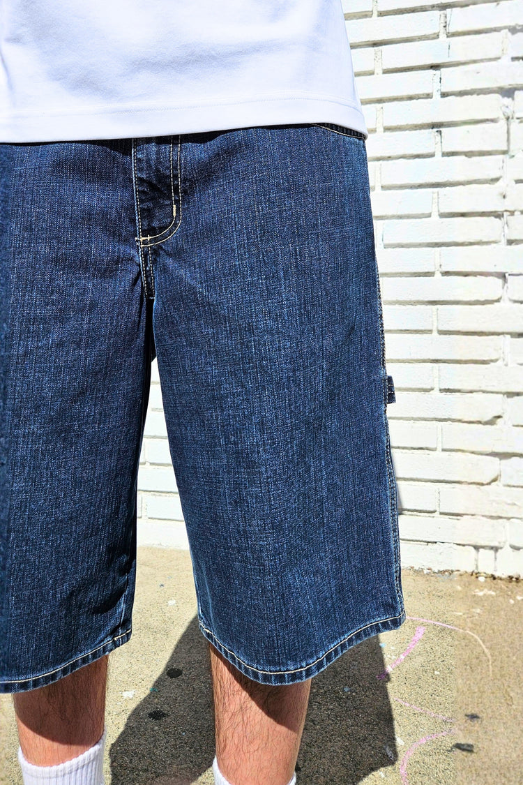 Neo Blue Baggy Carpenter Shorts (Wash Granite Blue-1609)