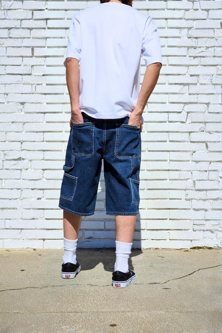 Neo Blue Baggy Carpenter Shorts (Wash Granite Blue-1609)