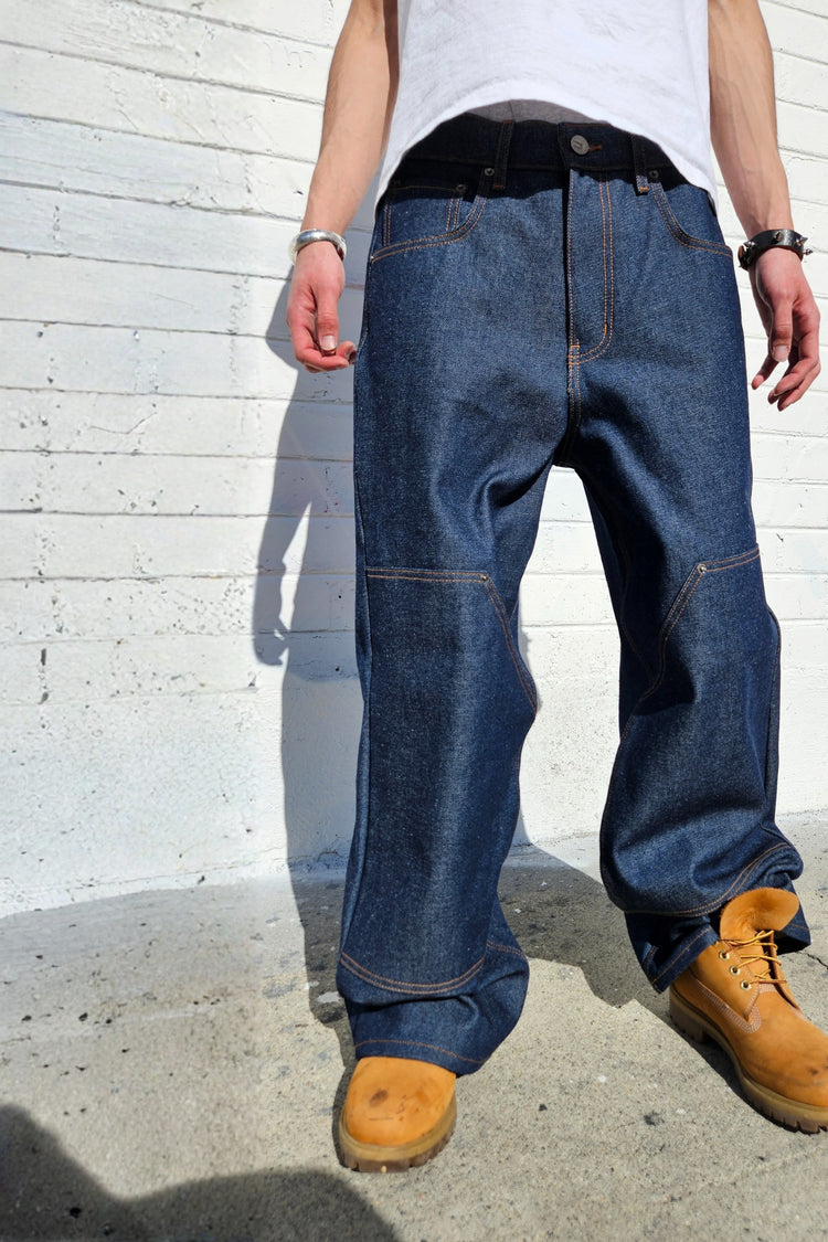 Neo Blue NX-7502 Double Knee Denim Lt. Blue Super Baggy