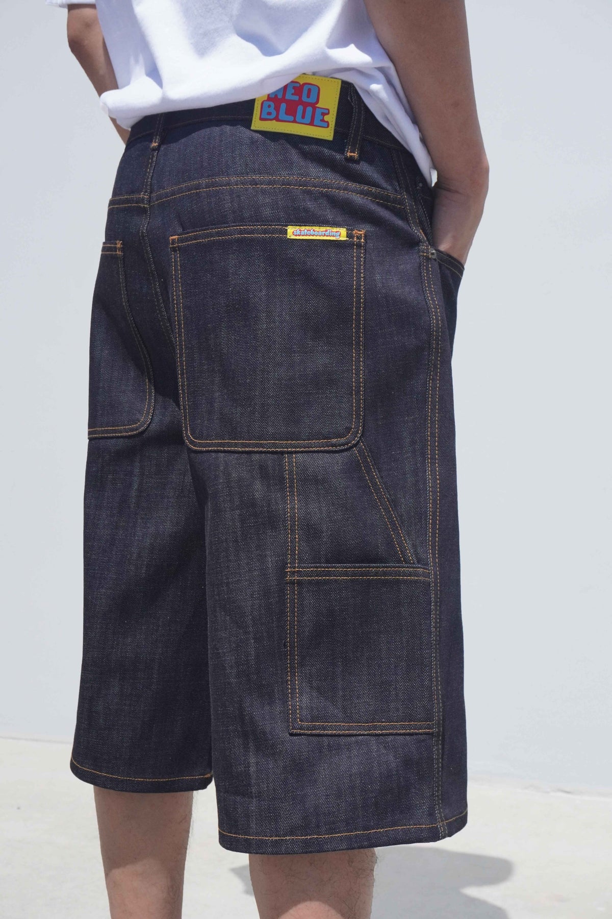 Neo Blue Baggy Carpenter Shorts (Cross Super Dark-1602)