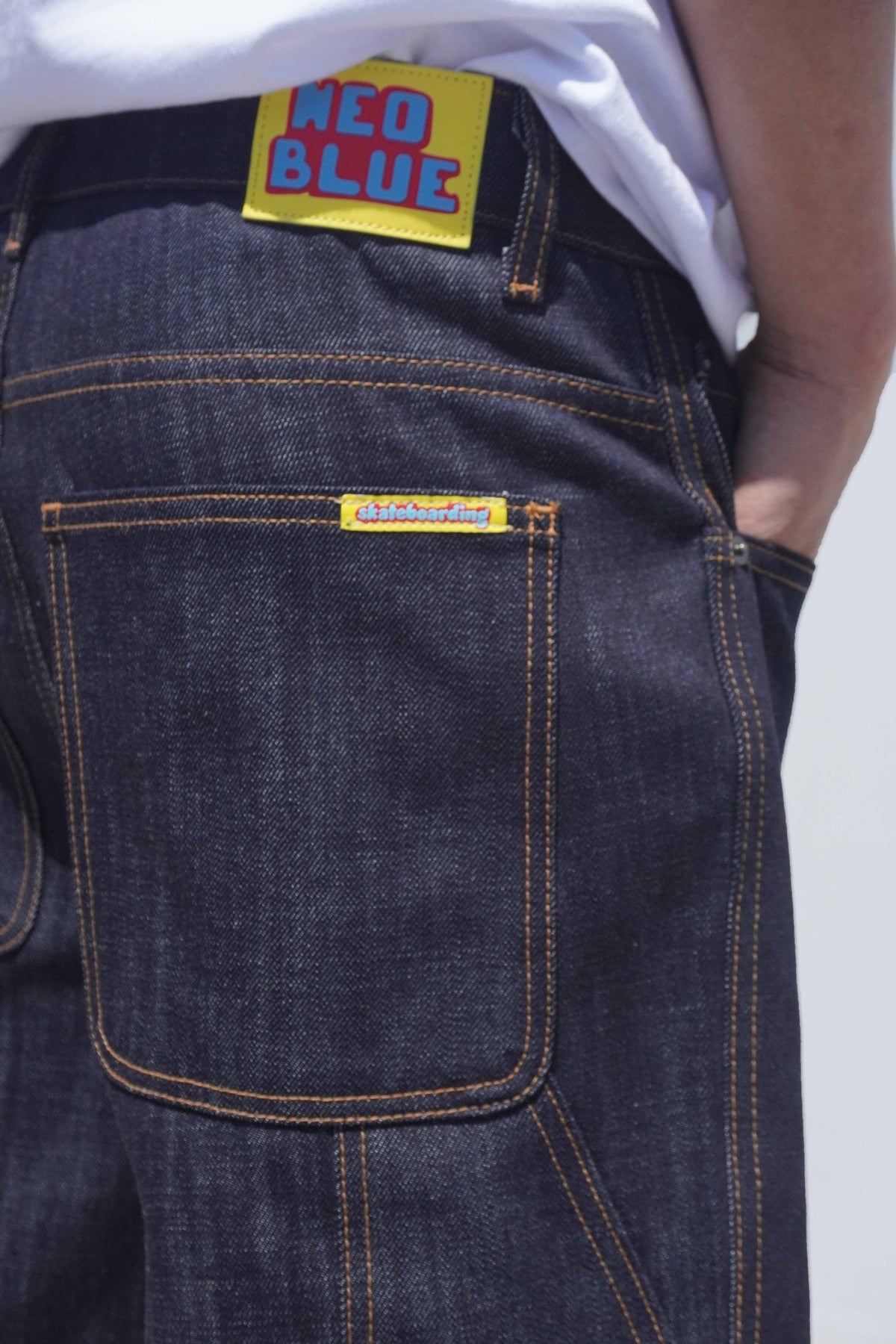 Neo Blue Baggy Carpenter Shorts (Cross Super Dark-1602)