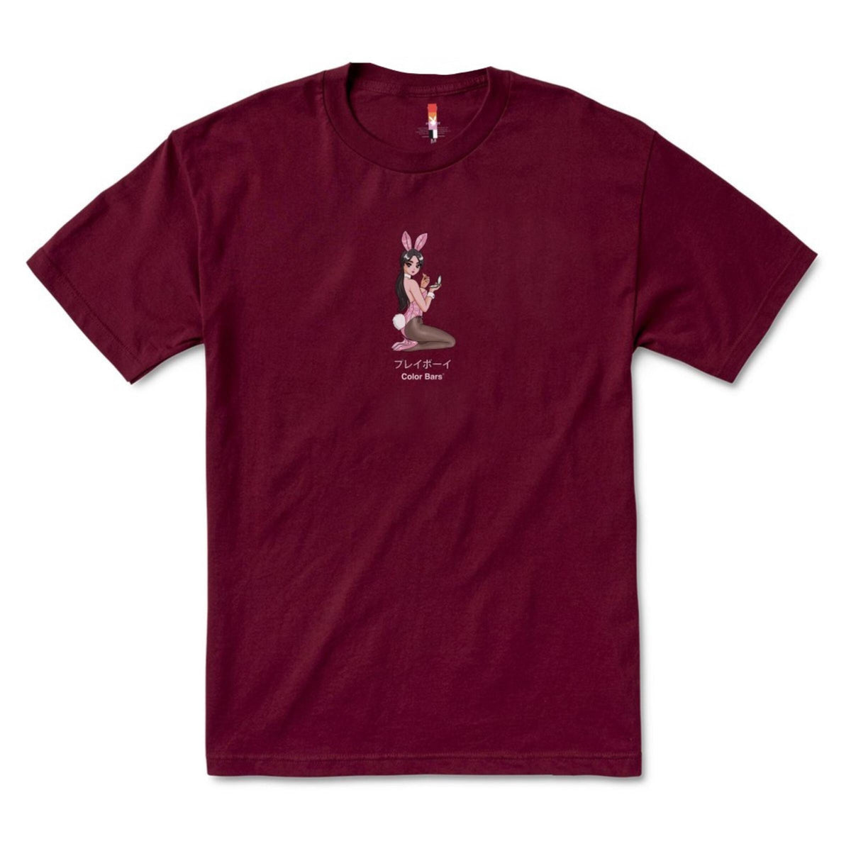 Tokyo Club Lipstick Tee (Burgundy)