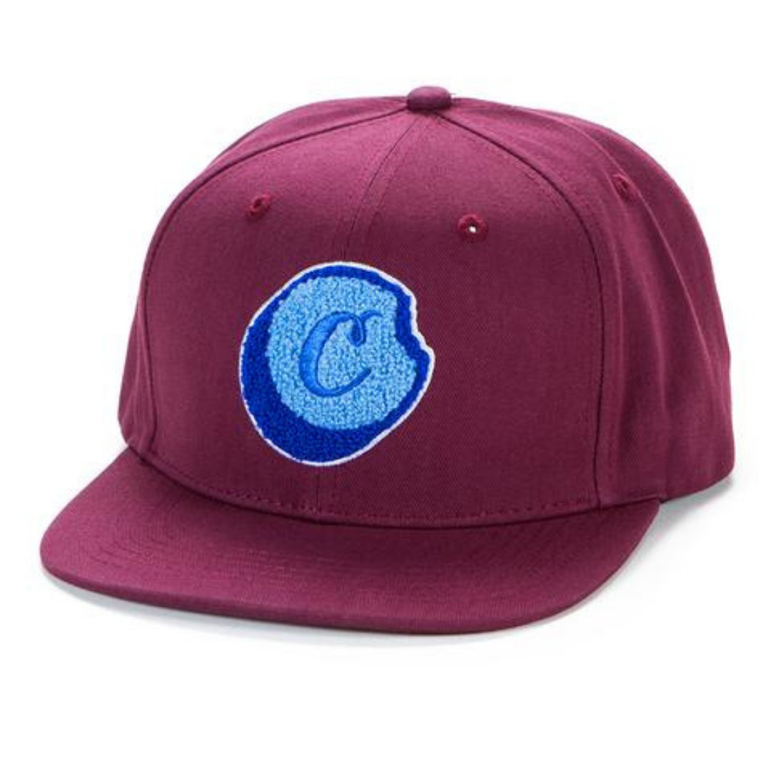 Cookies Flip The Script Snapback with Chenille Applique (Burgundy)