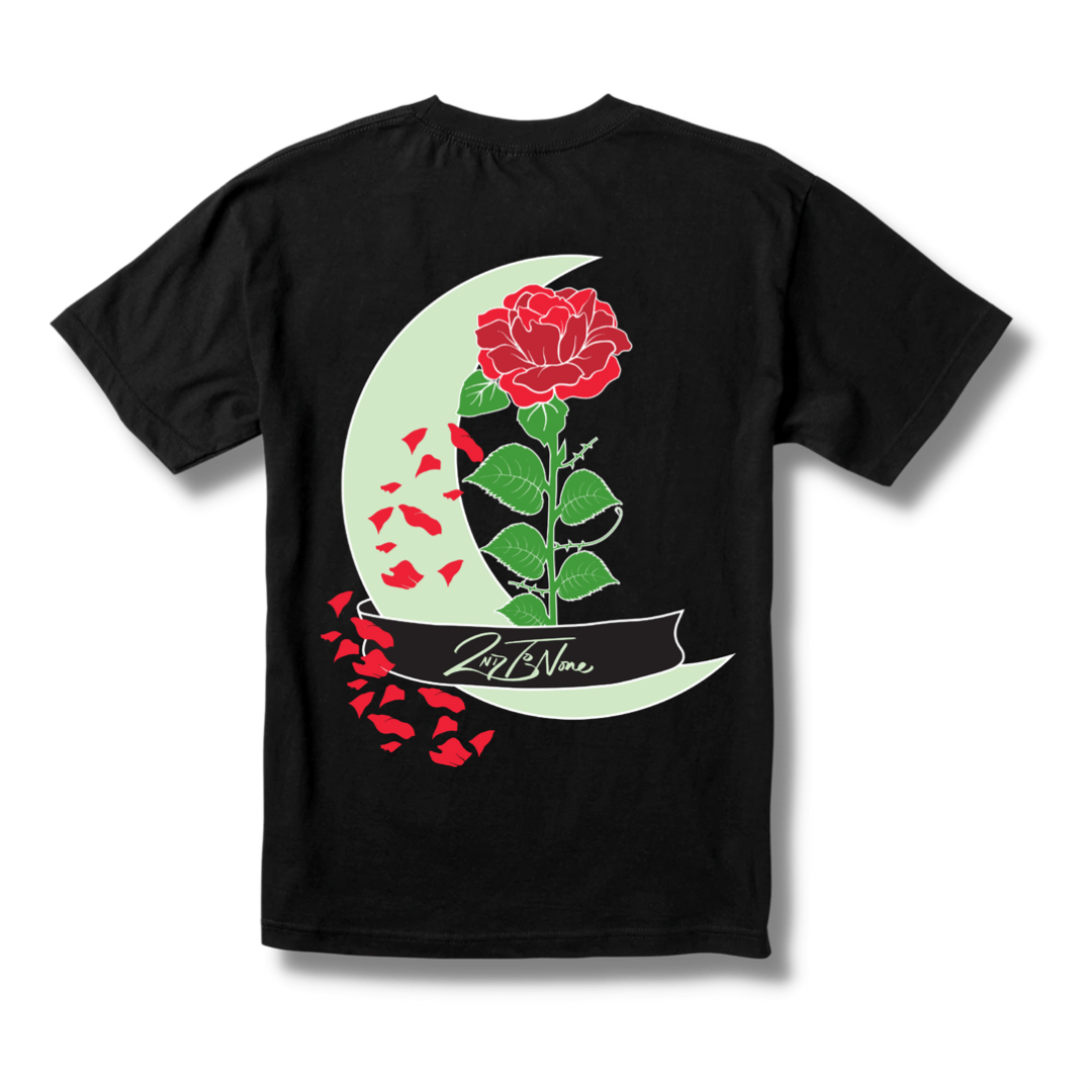 SALE (OLD VERSION) 2nd To None Moon Rose Glow In The Dark Tee (+5 colors)